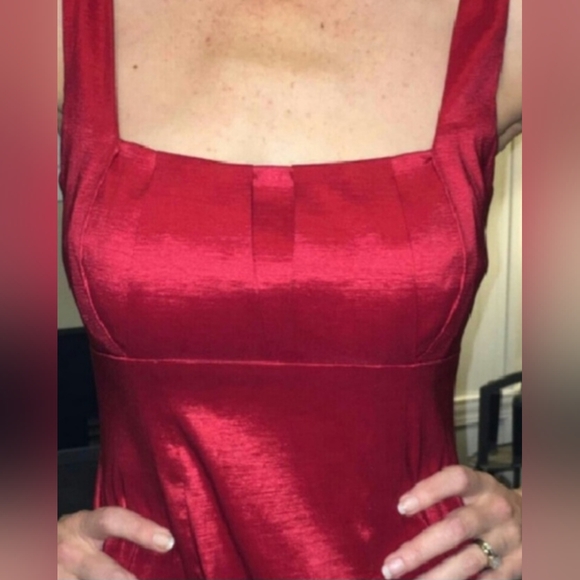 Calvin Klein Red Cocktail Dress Size 6 - Picture 5 of 6